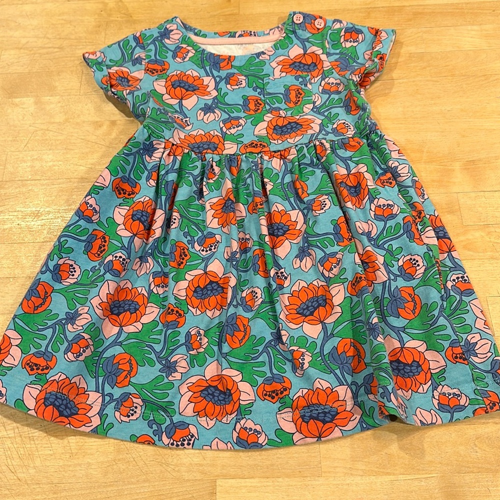 Mini Boden Flower Dress 3-4T